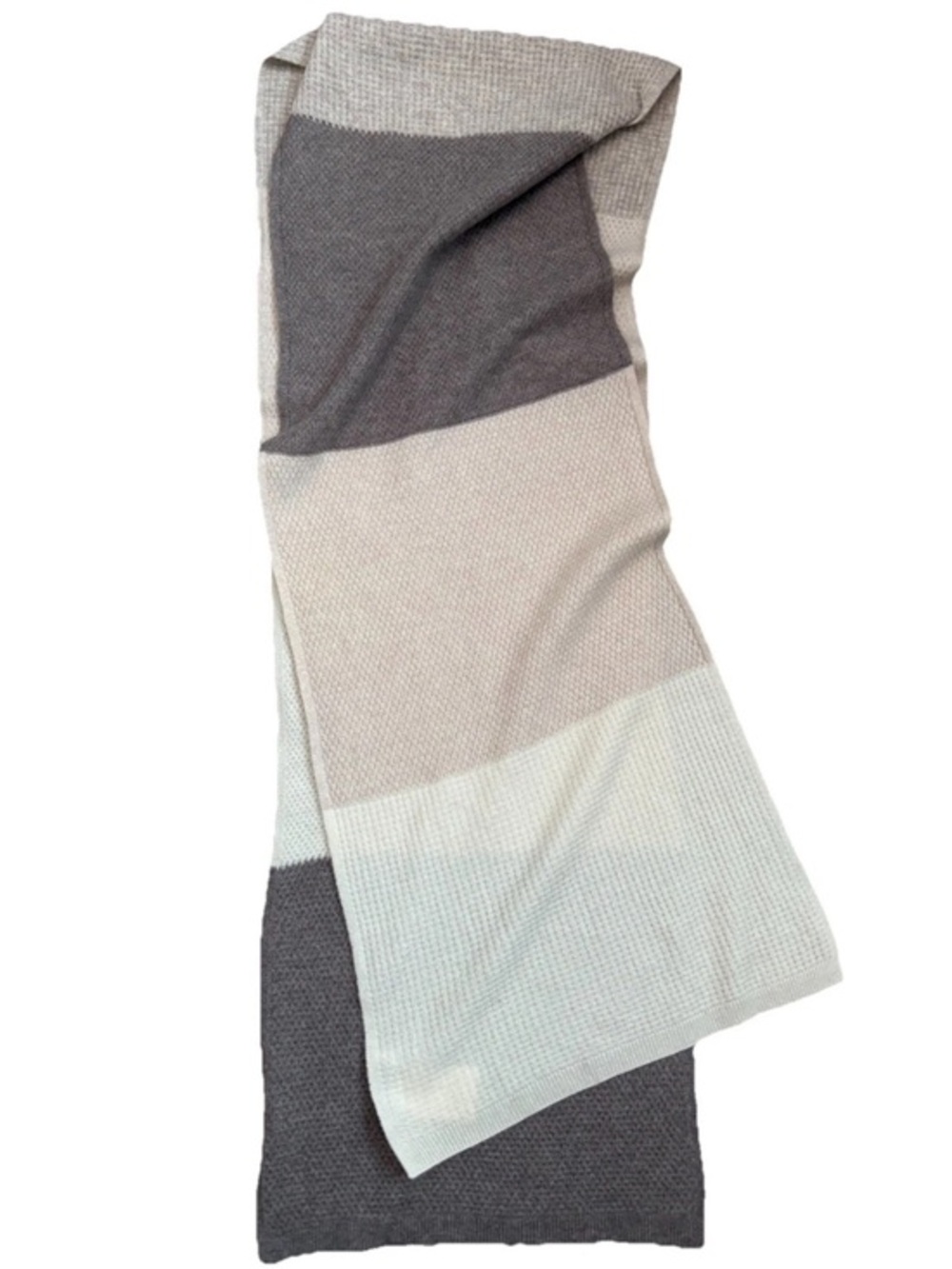 RACHEL ZOE 100% Cashmere Scarf Shawl Size 72" X 14" Neutral Tones